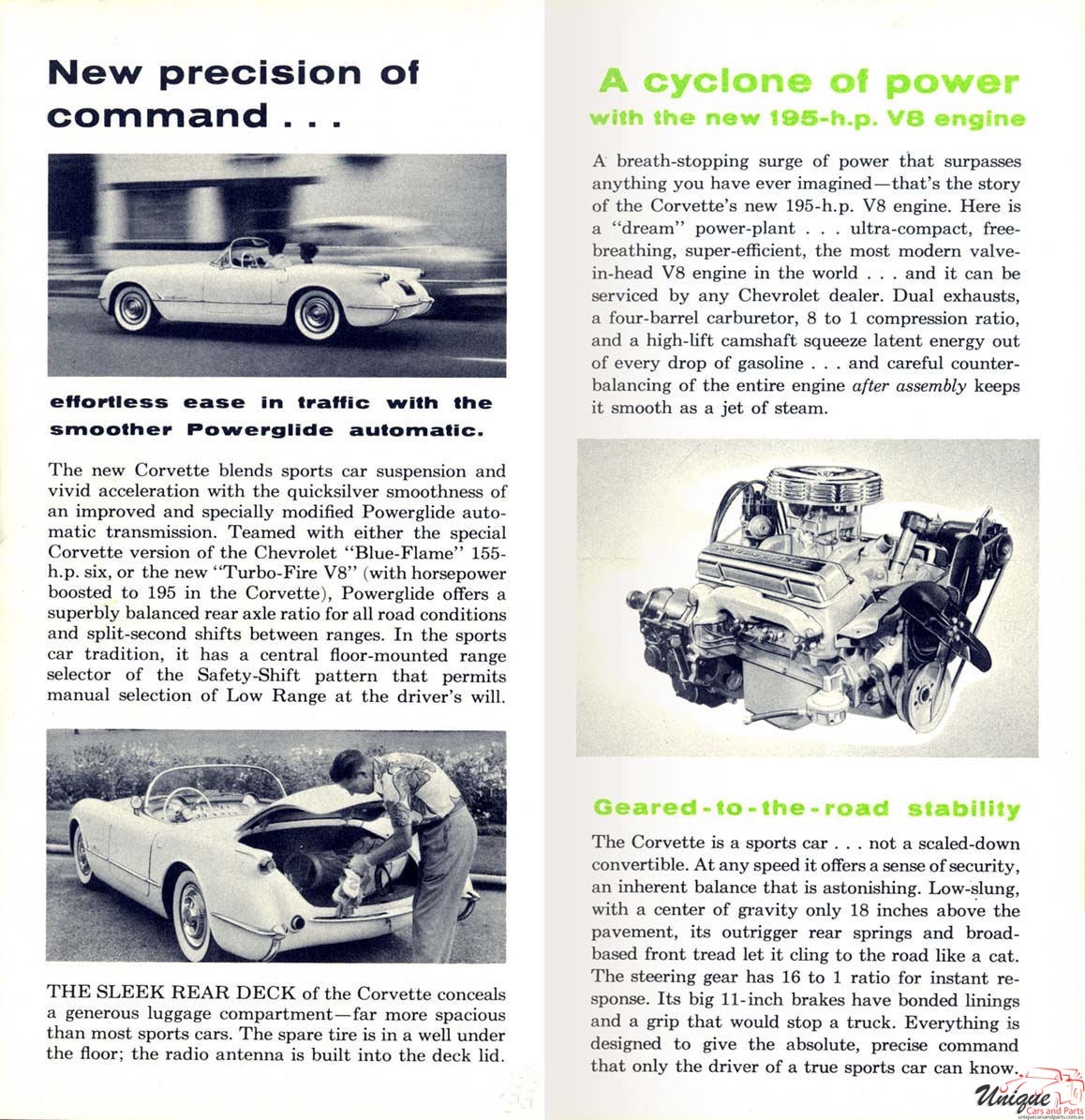 1955 Corvette Brochure Page 3